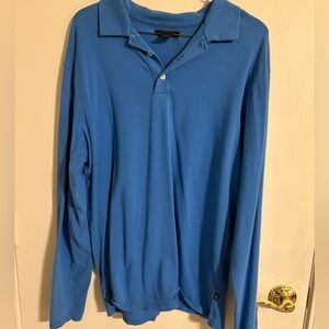 Vintage Structure Men's Blue Long Sleeve Shirt